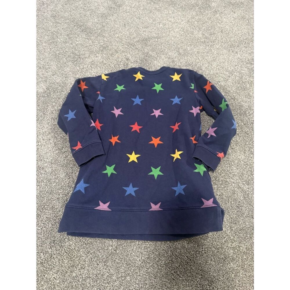 Primary Colorful Star Print Sweatshirt Tunic Dress Sz 6-7 - Picture 4 of 6